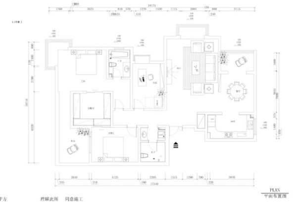 三居 欧式 80后 装修 龙发装饰 客厅 餐厅 电视背景墙 户型图图片来自