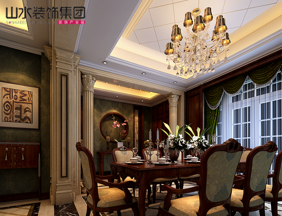 合肥装饰 欧式风格 餐厅图片来自山水装饰集团在合肥绿地乔治庄园200