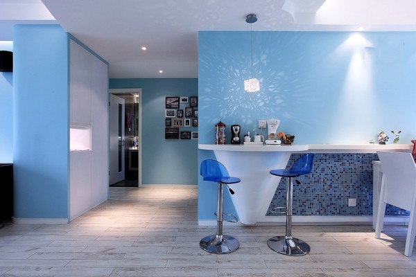 简约 二居 客厅图片来自实创装饰北京总部在简约蓝色调 95平简约蓝色