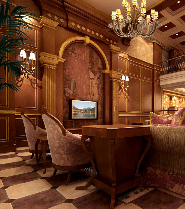 天伦庄园 大宅 别墅 装修 欧式 客厅图片来自夏曼在天伦庄园 226平大